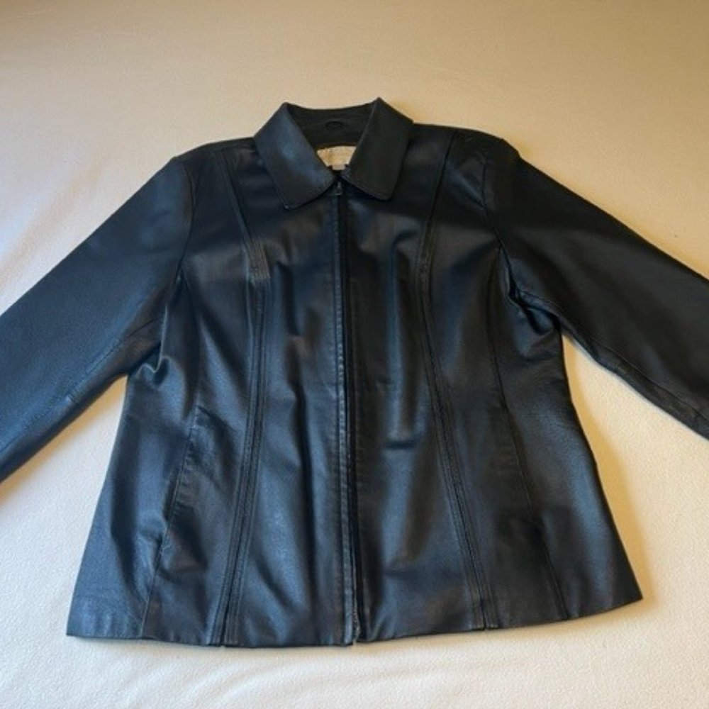 Worthington Lady's leather Jacket, Black, Size XL